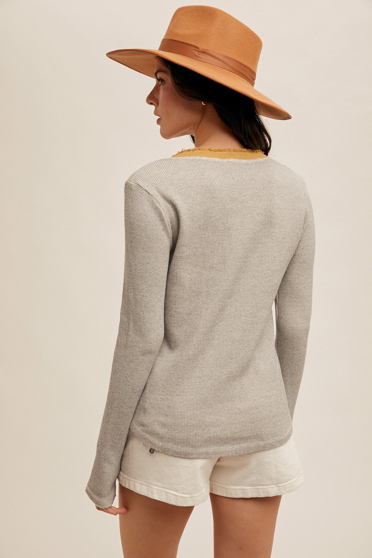Heathered Grey Thermal Top