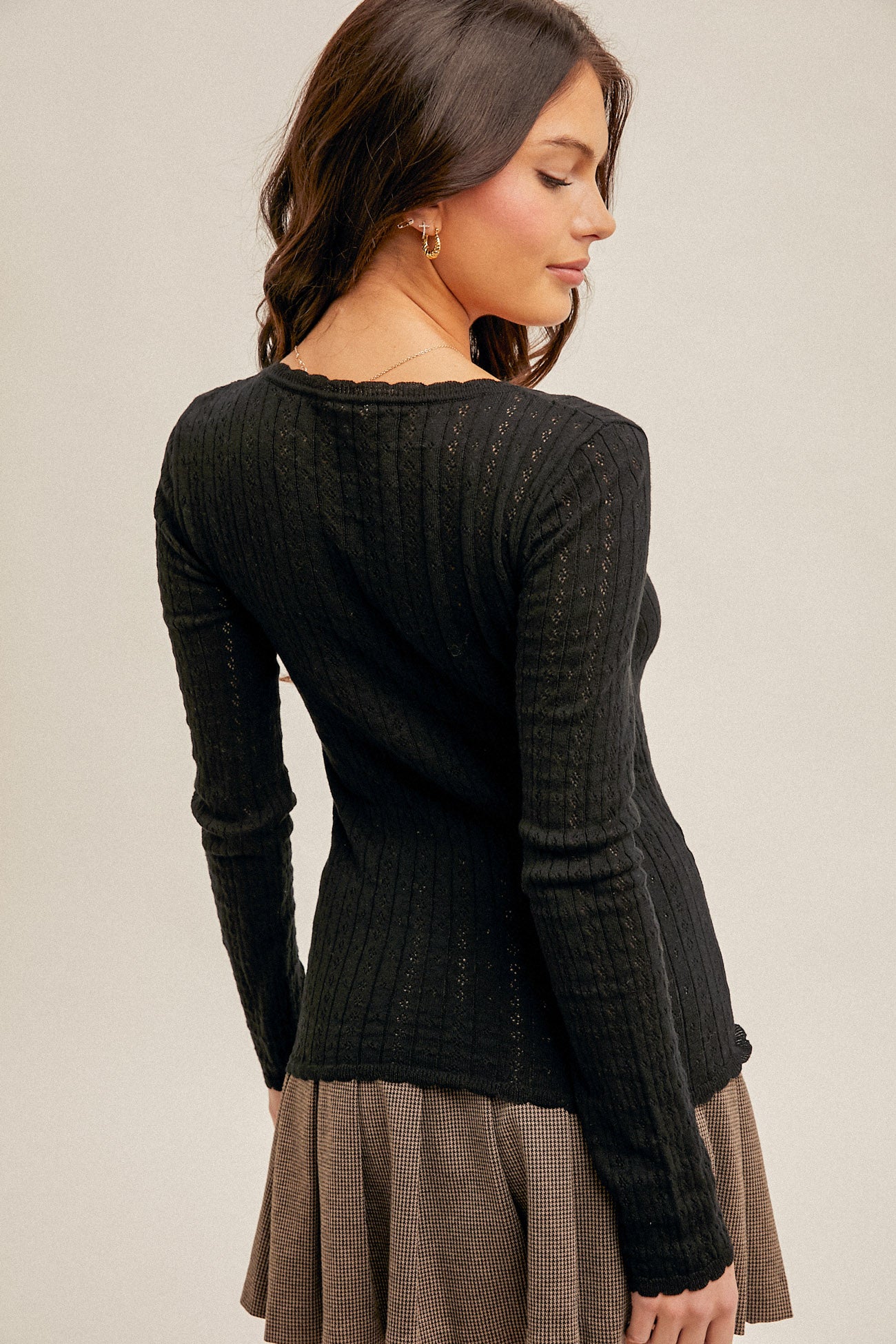 Midnight Button Henley