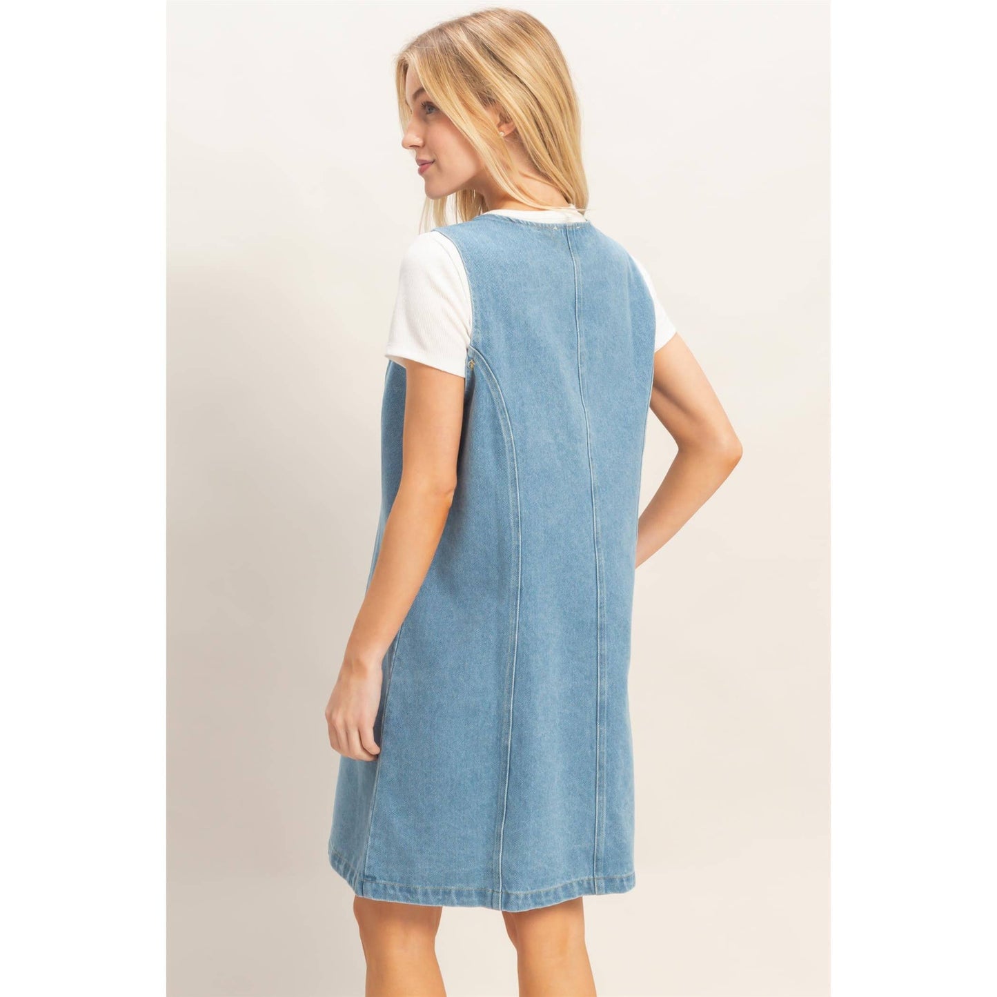 Effortless Denim Button Dress