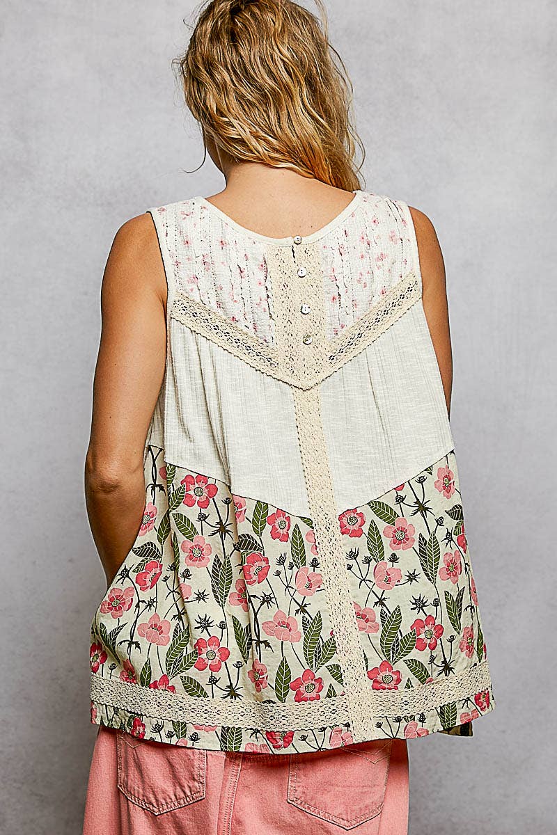 Pretty Petal Contrast Tank