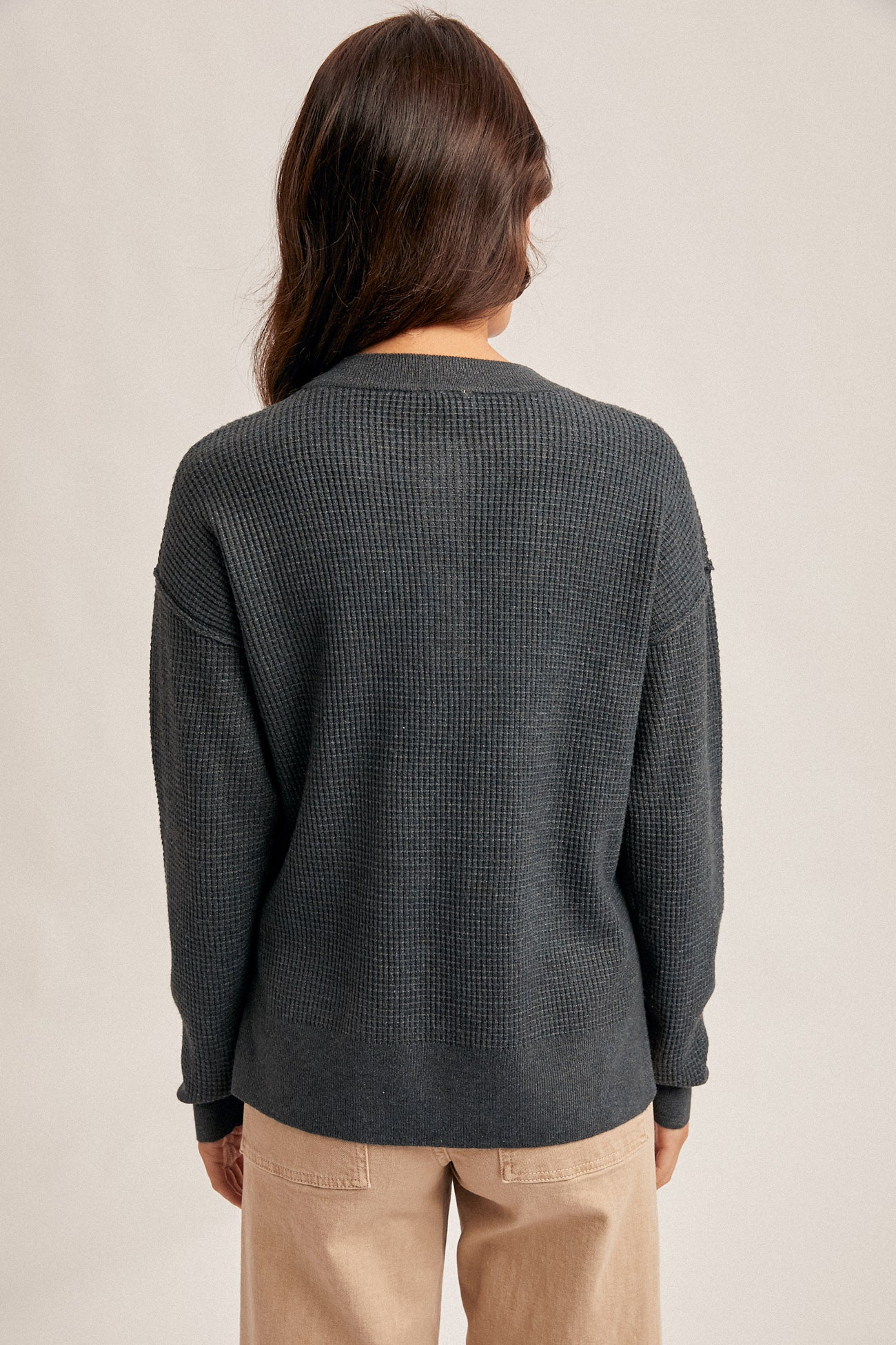Midnight Waffle Knit Sweater