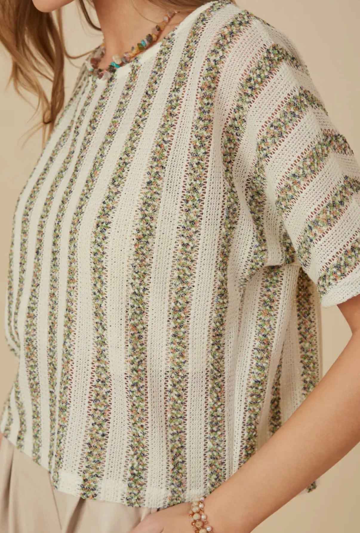 Stripe lightweight sweater