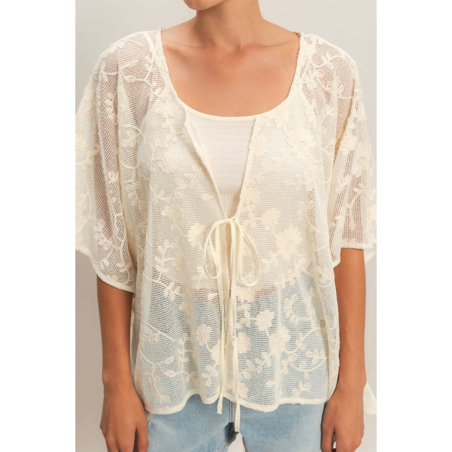 Floral Lace Shawl