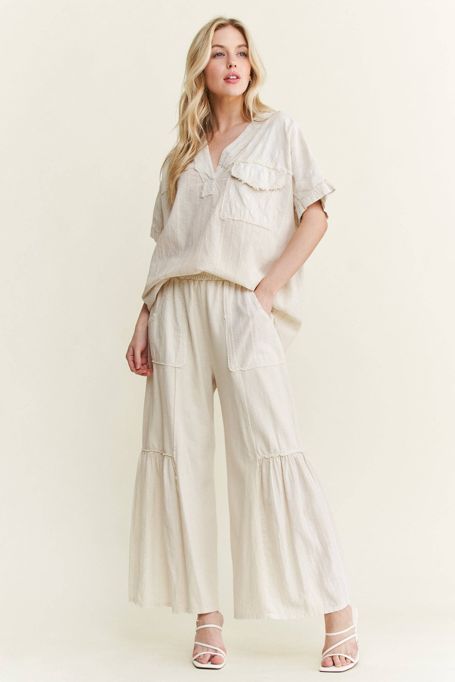 Natural Flowy Boho Pants