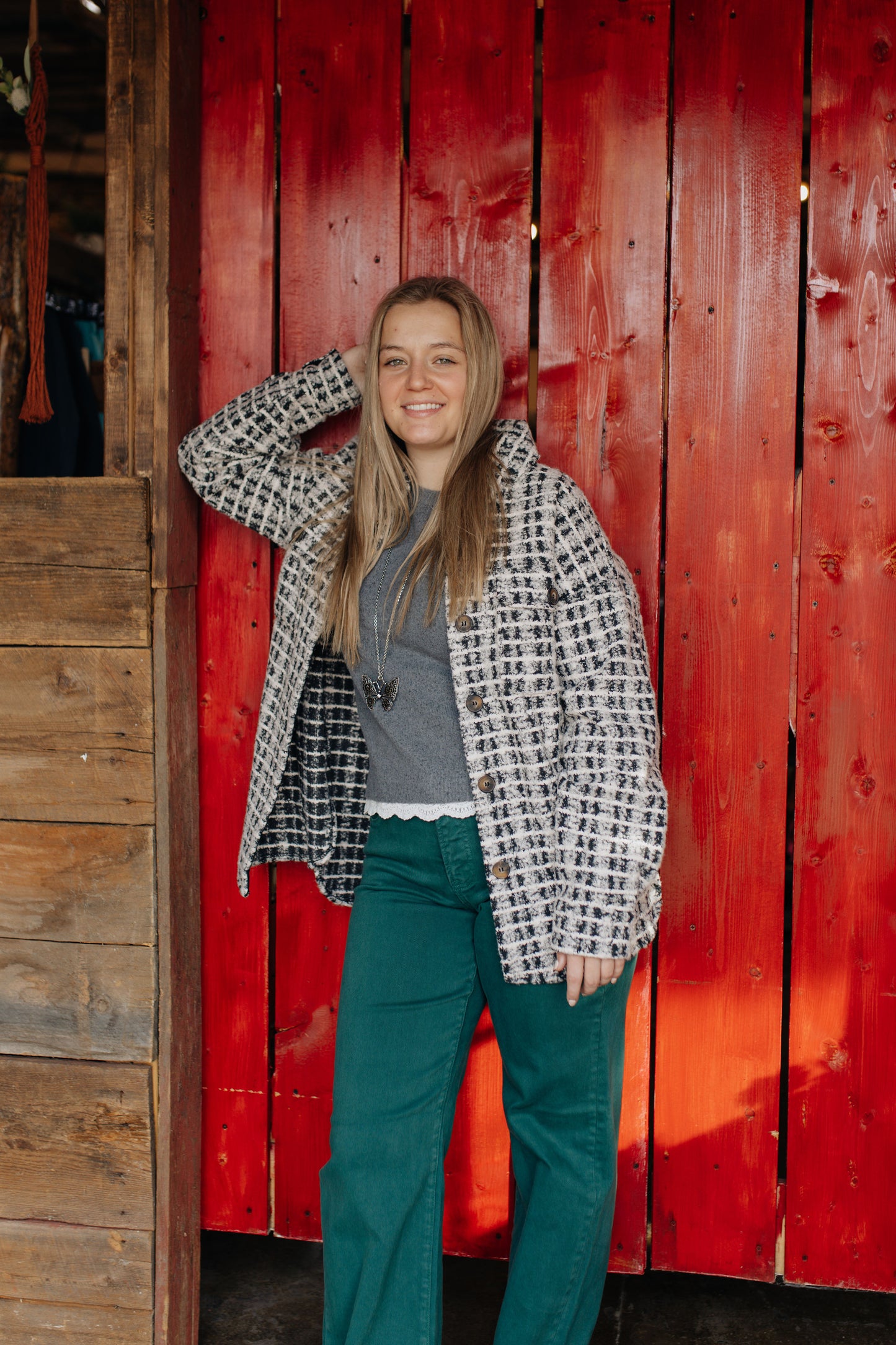 Black Checkered Jacket