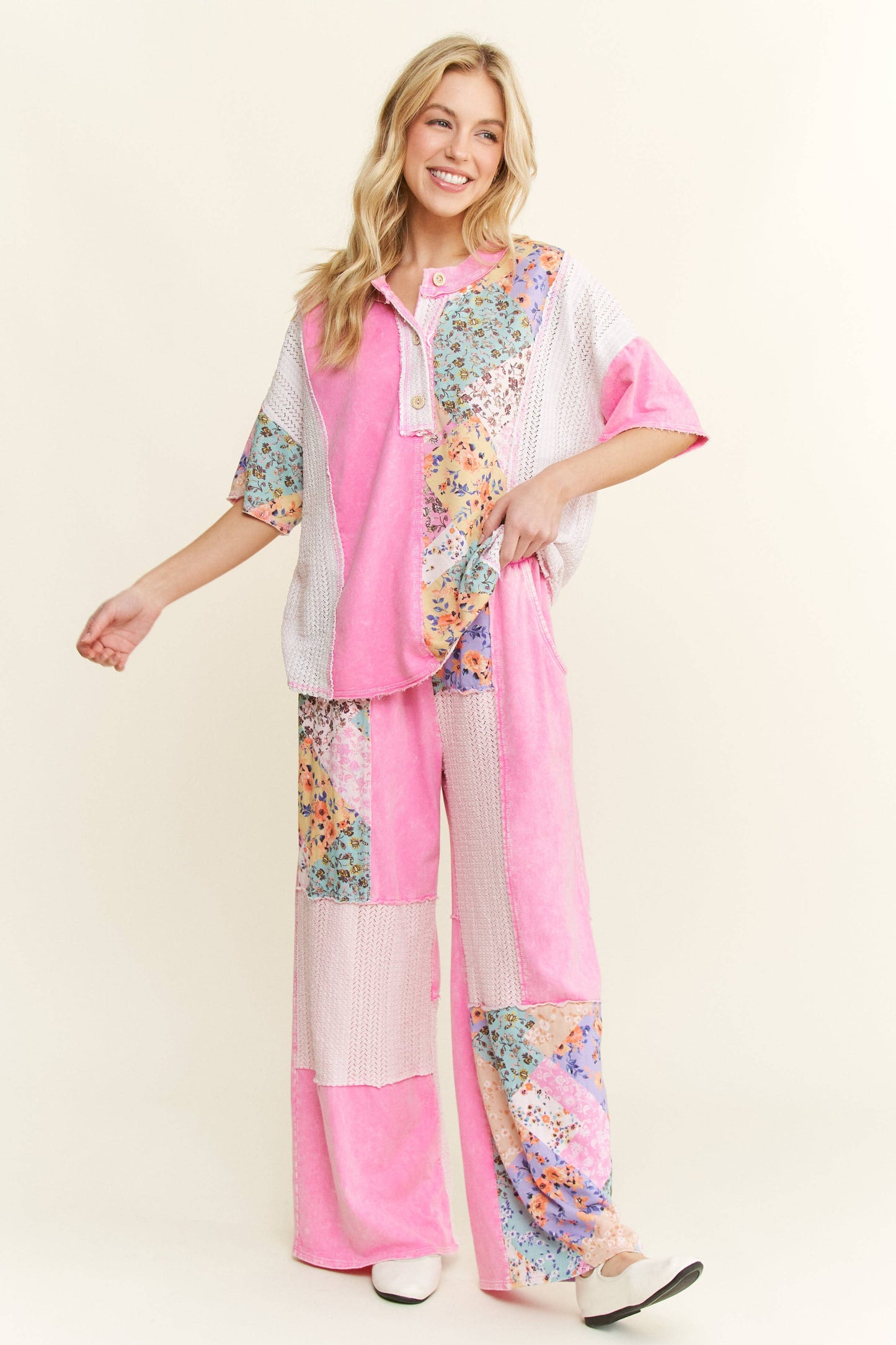 Bubblegum Pink Boho Pants