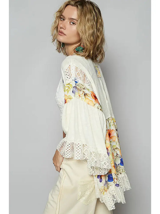 Wheat Beige Open Cardigan