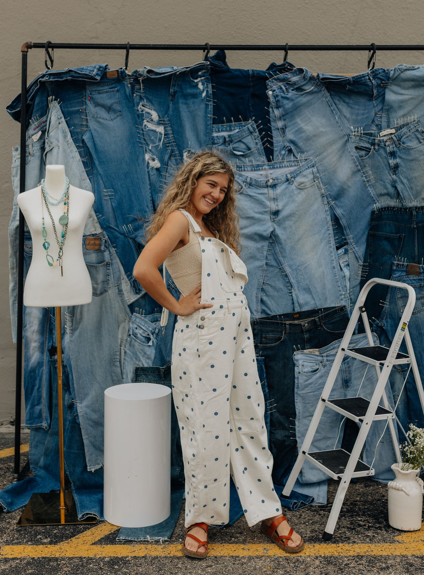 Polka Dot Overalls