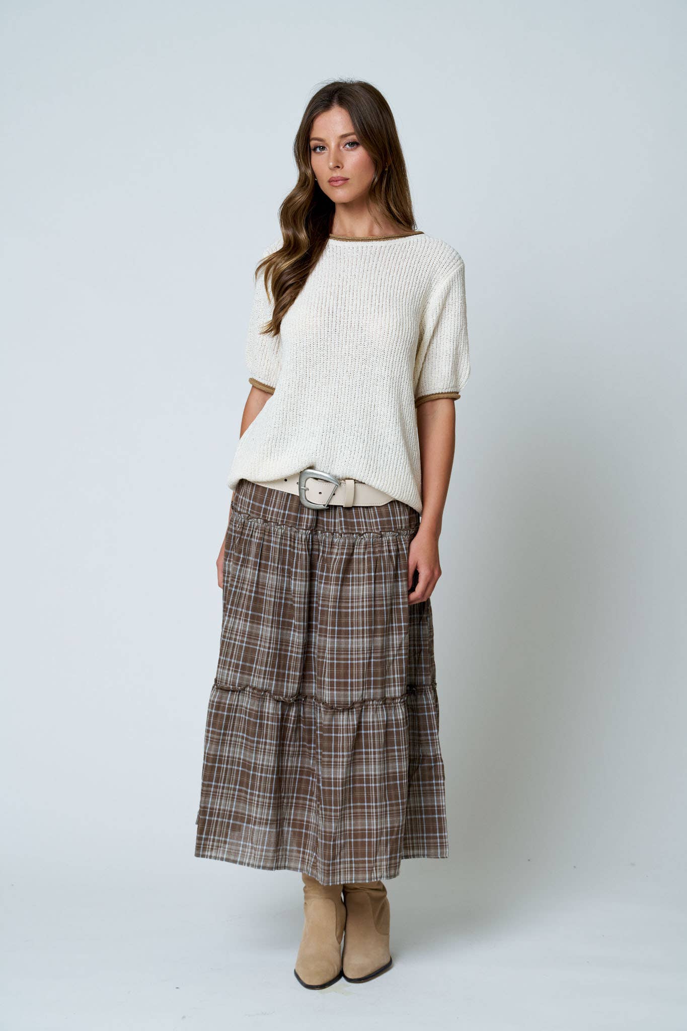 Oatmeal Puff Sleeve Top