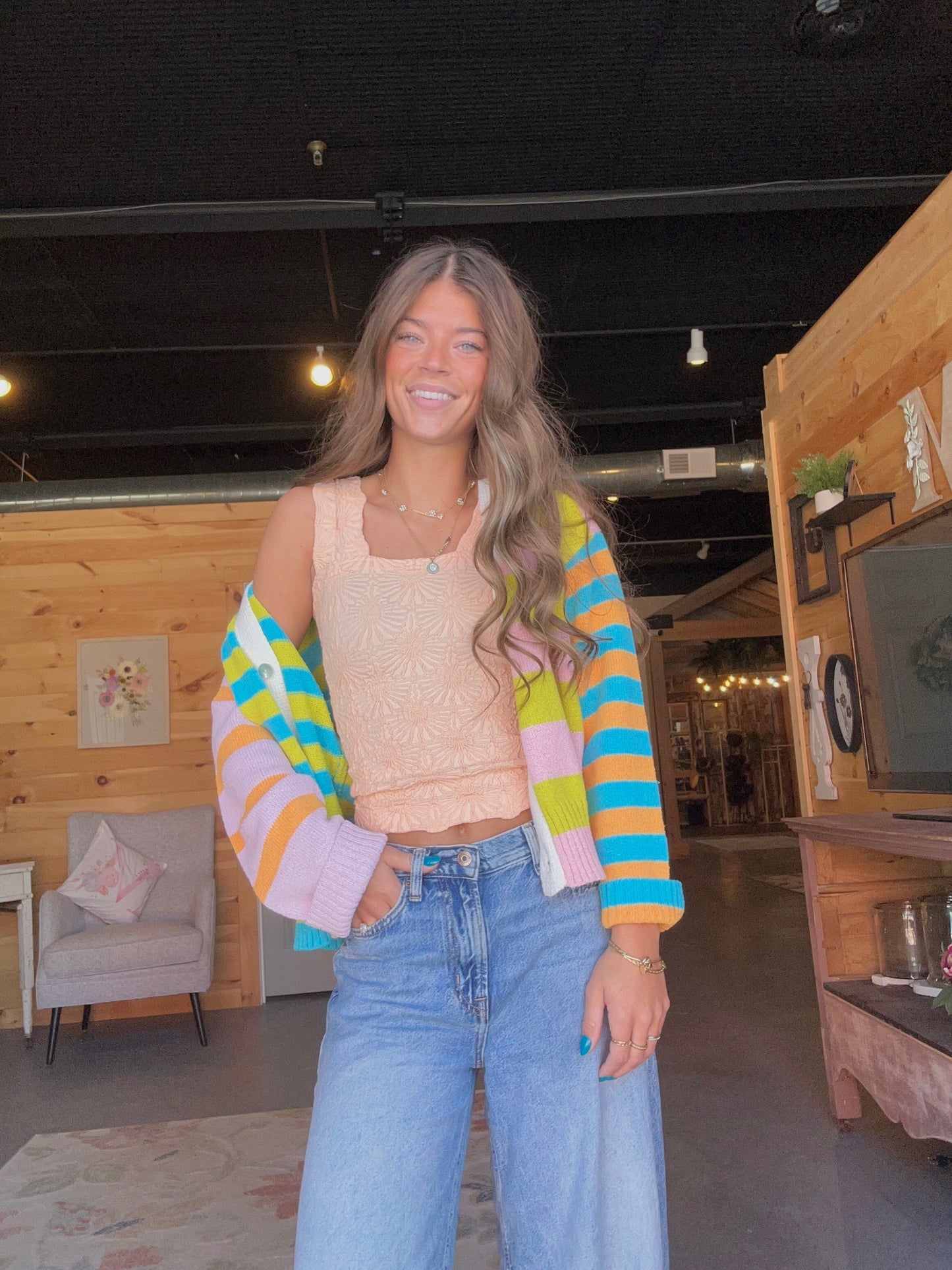Colorful Stripe Cardigan