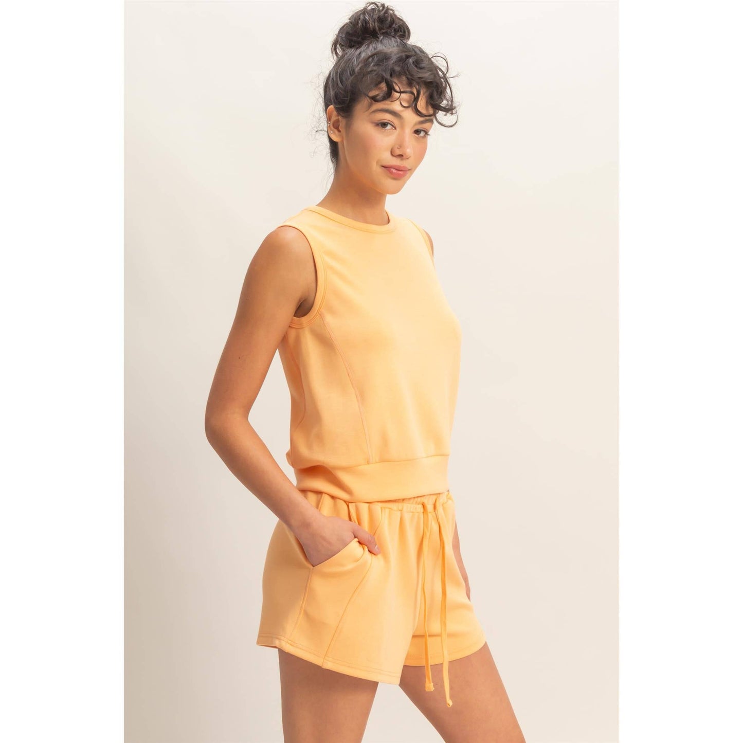 Tammy’s Crewneck Tank - Apricot