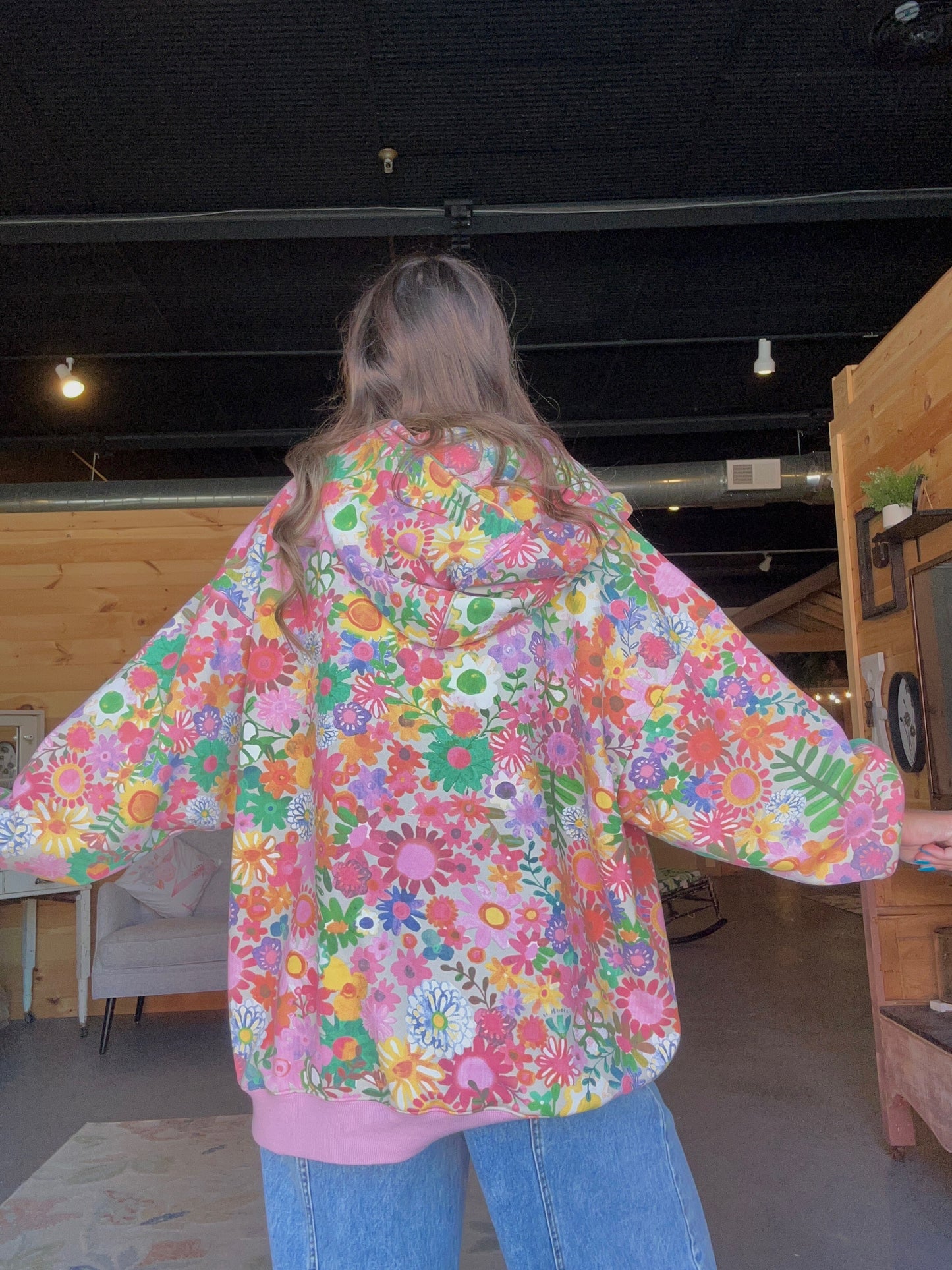 Rainbow Floral Sweatshirt