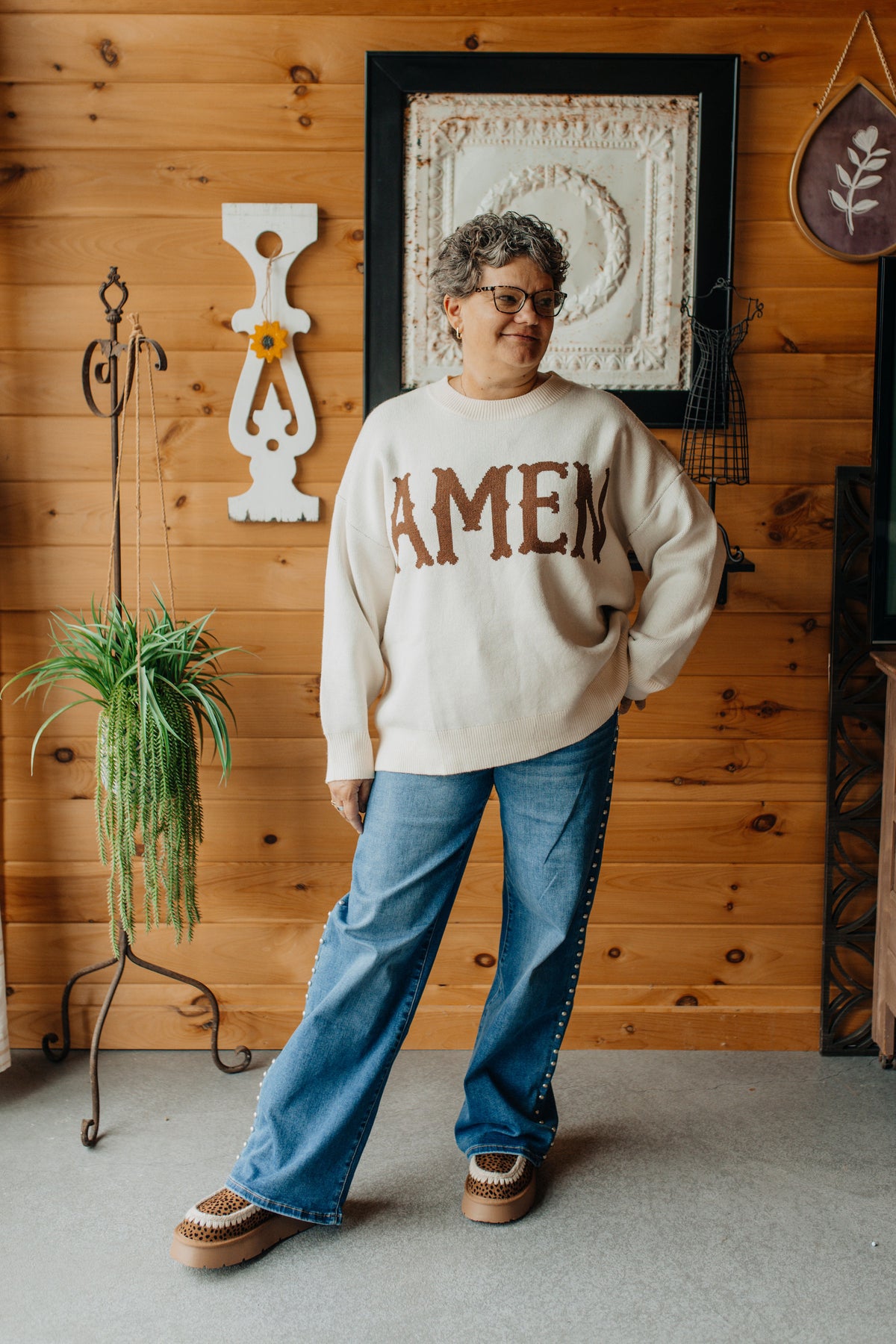 Amen Graphic Sweater