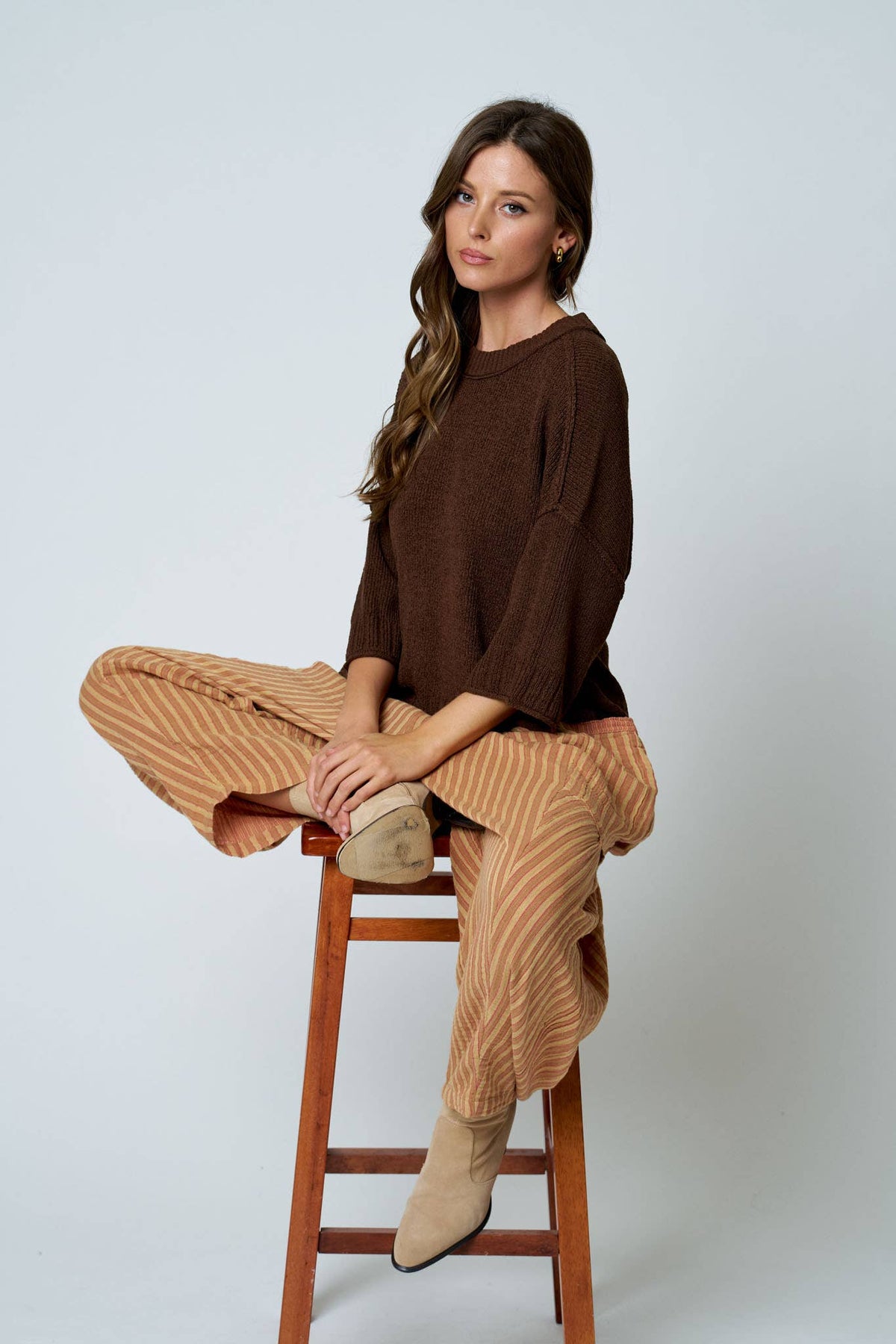 Raw Edge Everyday Knit - Chocolate Brown
