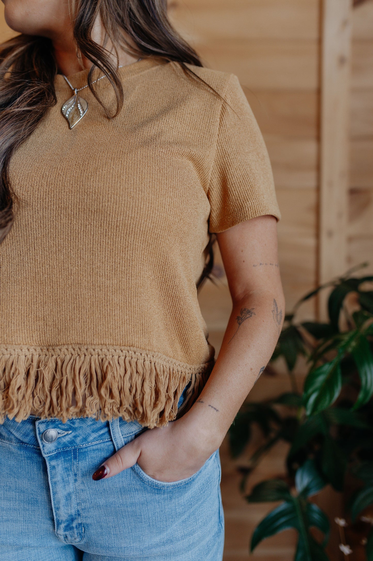 Mustard Fringe Bottom Top