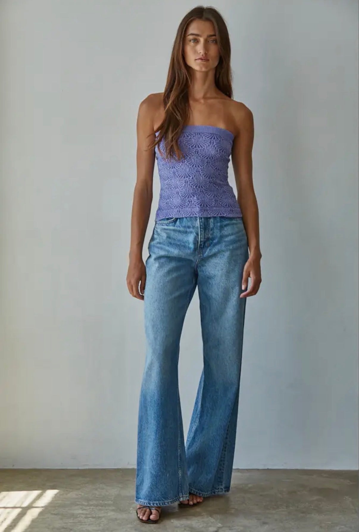 Heartbreaker Tube Top - Blue Iris