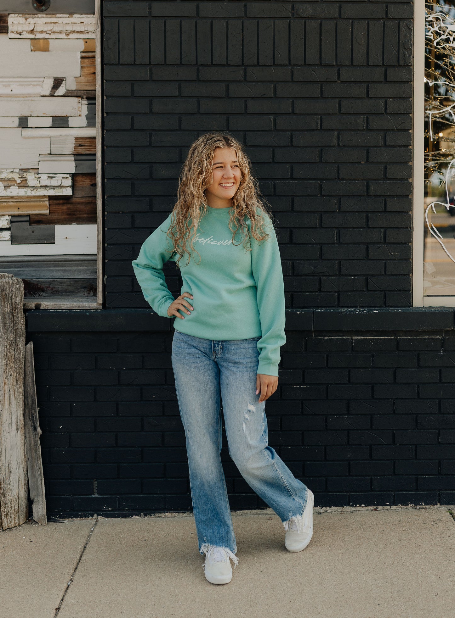 Faith Teal Sweatshirt