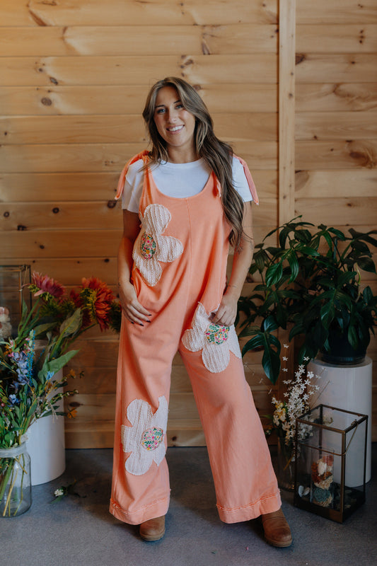 Papaya Floral Jumpsuit