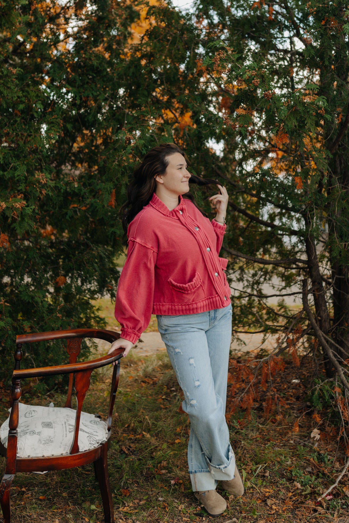 Vintage Berry Cardigan