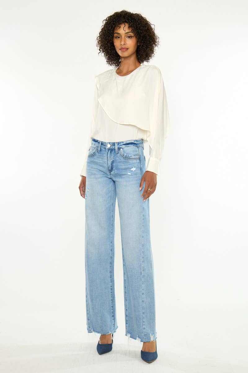 Kancan Mid-Rise Wide Leg Pant