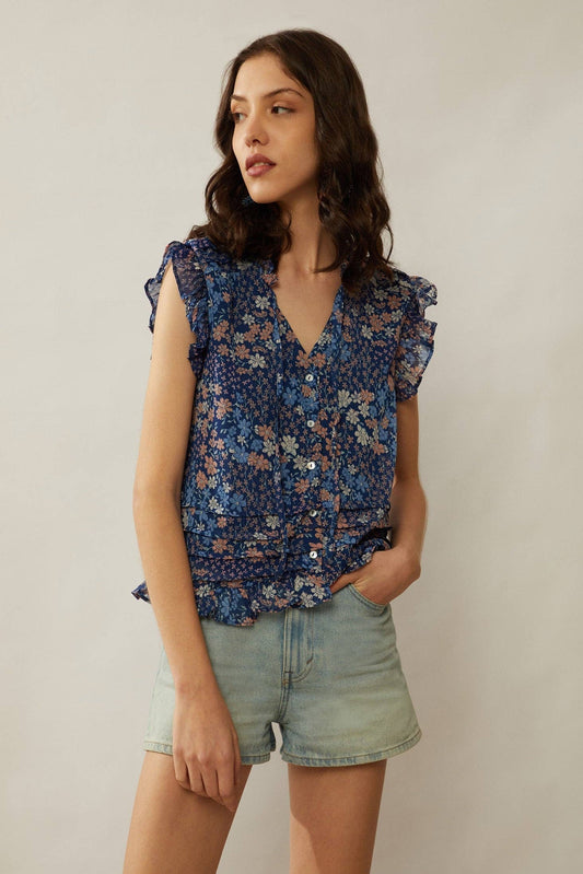 Pleated Petal Charm Top