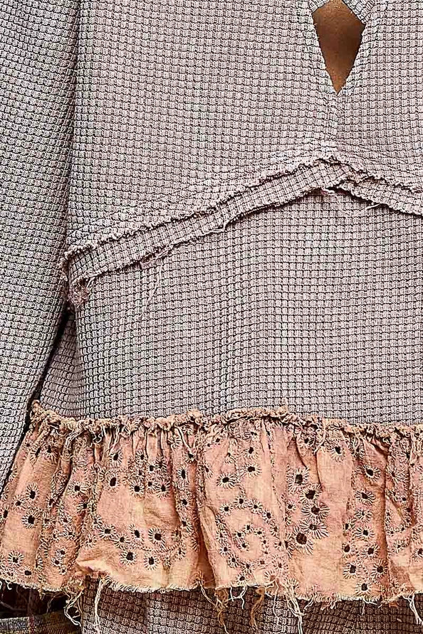 Dusty Rose Ruffle Sweater