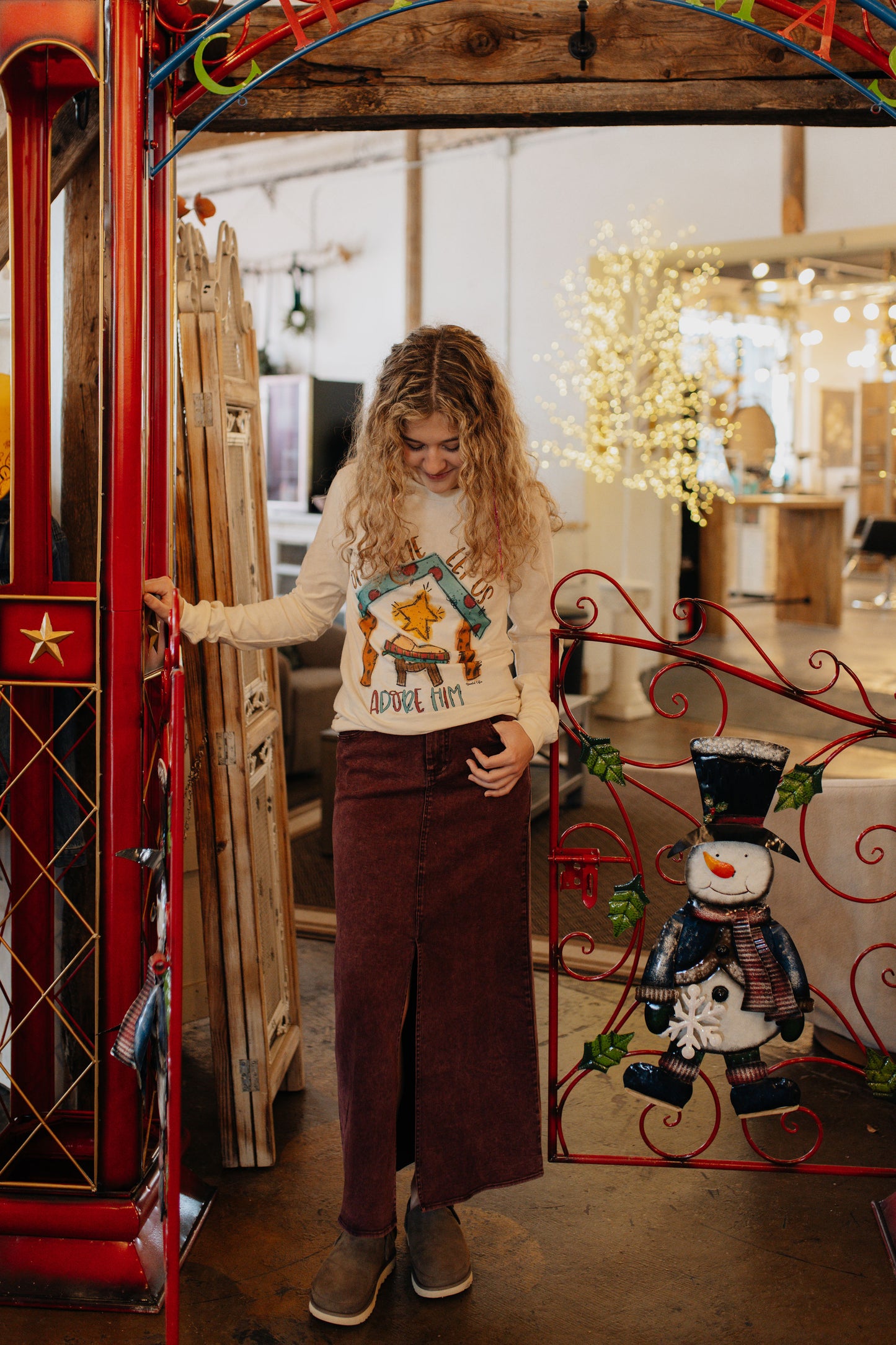 Front Slit Maxi Skirt