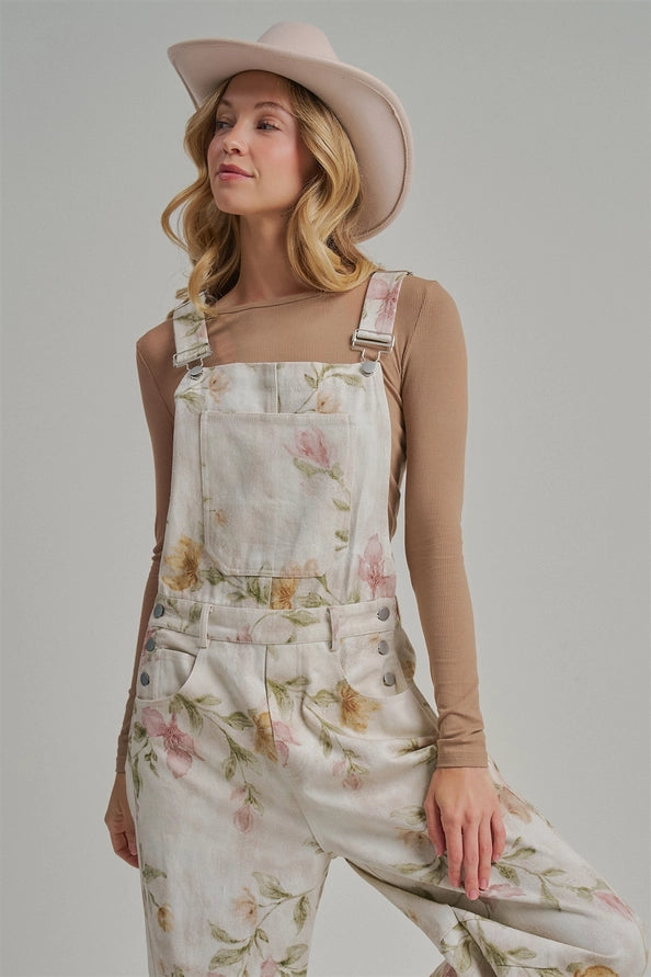 Magnolia Floral Overalls