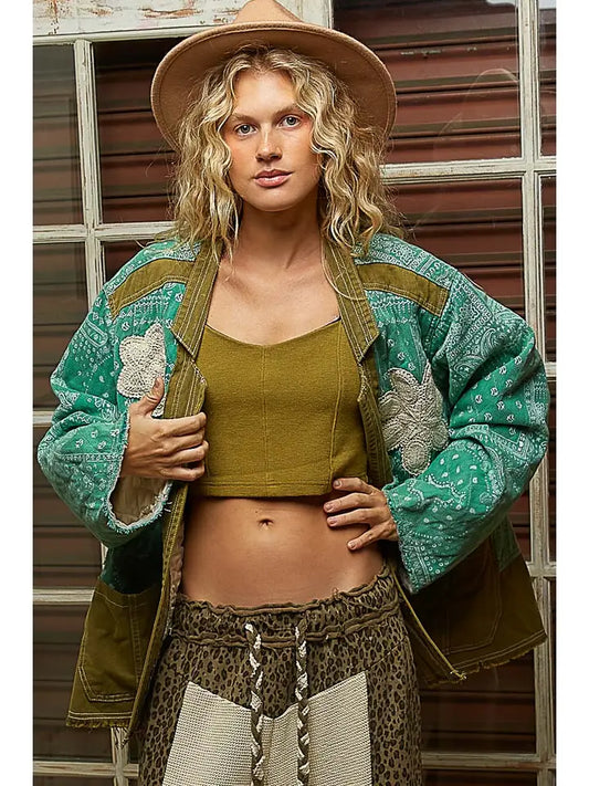 Paisley Pattern Quilted Jacket