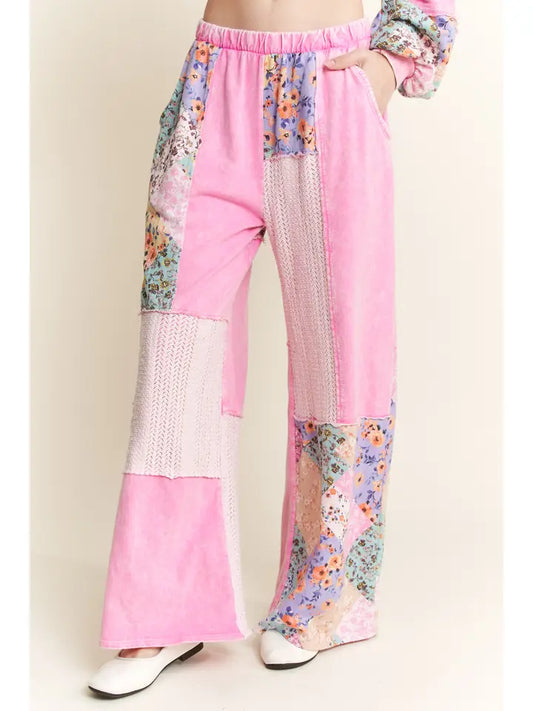 Bubblegum Pink Floral Pants