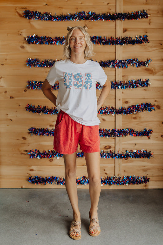 Freedom Red Shorts