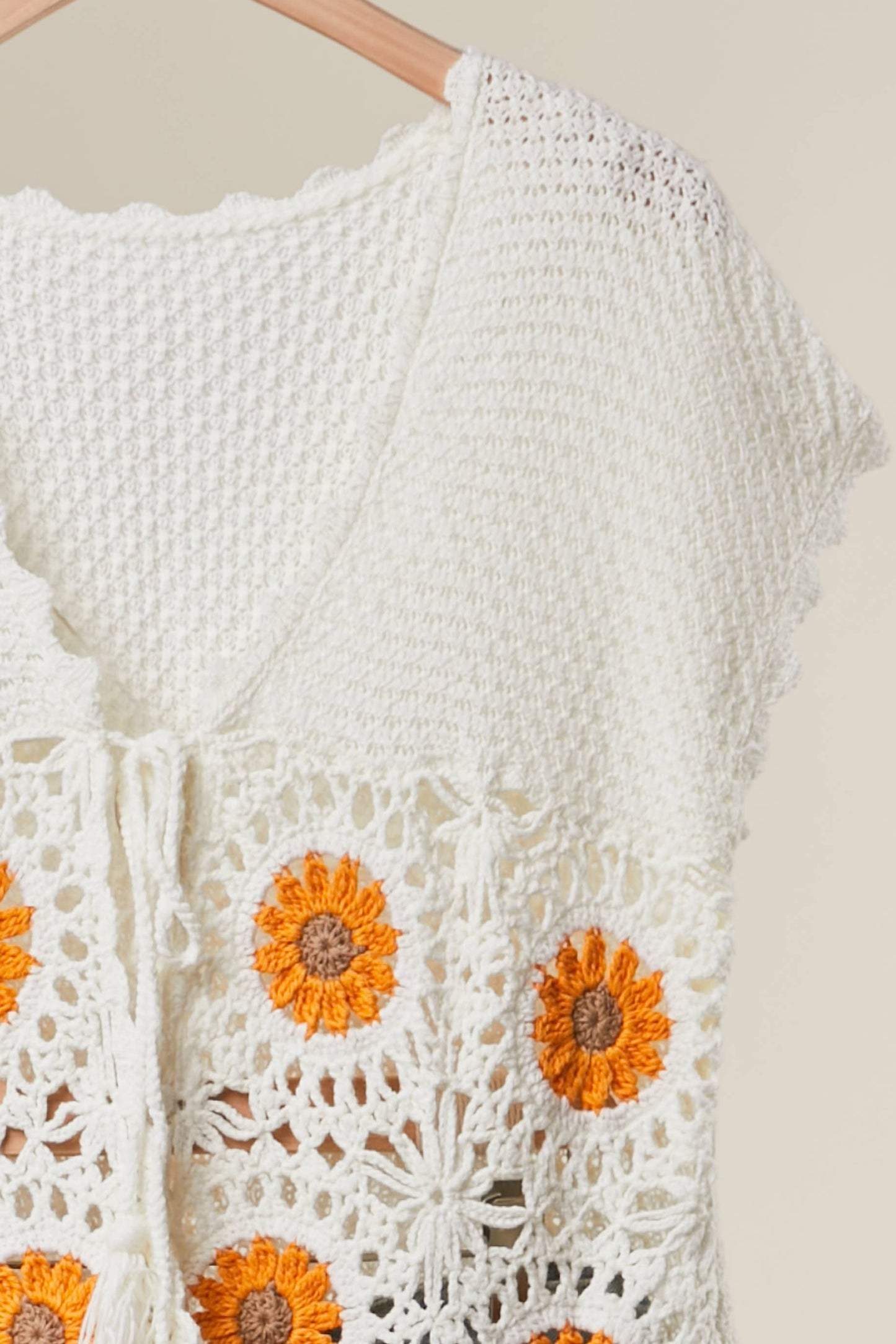 Lace Crochet Sunflower Cardigan