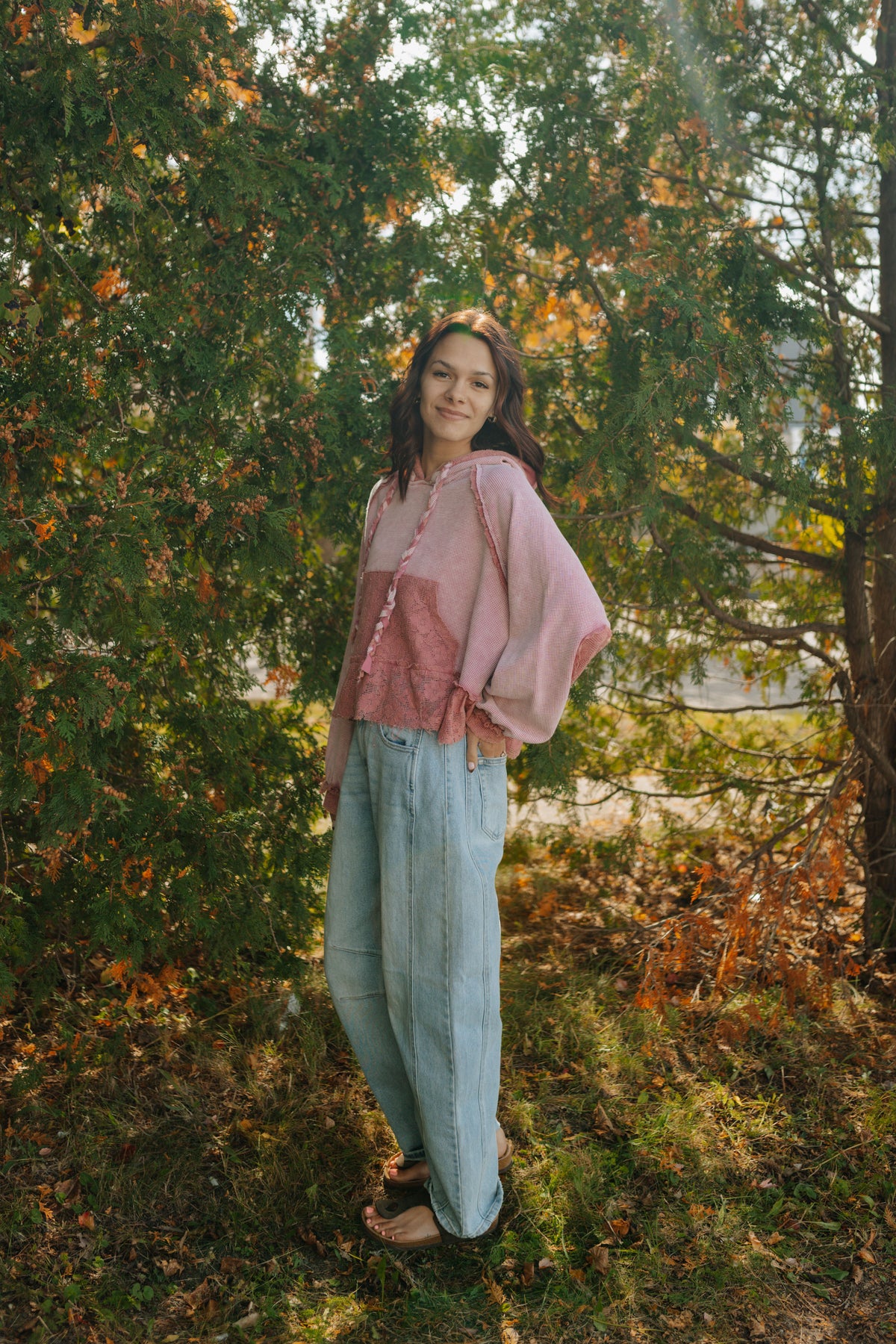 Rosewood Ruffle Hoodie