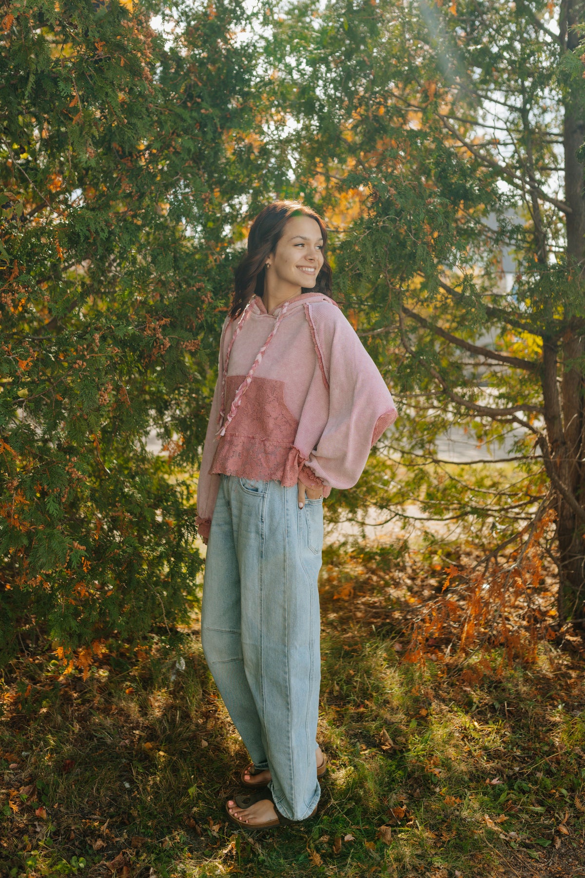 Rosewood Ruffle Hoodie