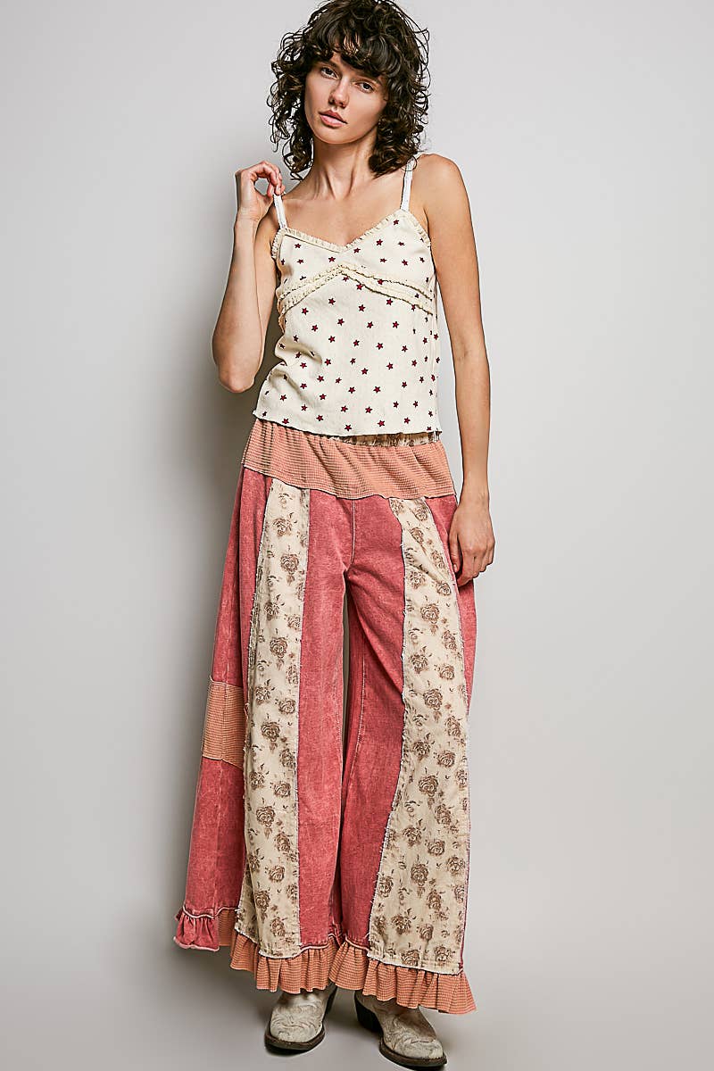 Scarlet Sweet Ruffle Hem Pants