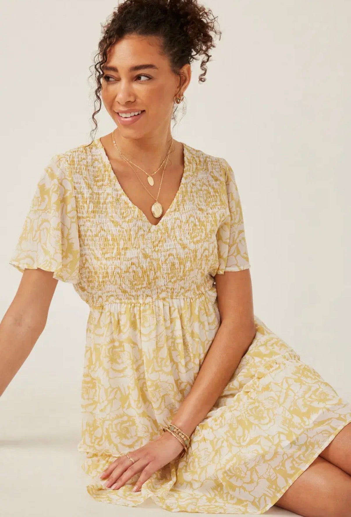 Baby Doll Yellow Dress