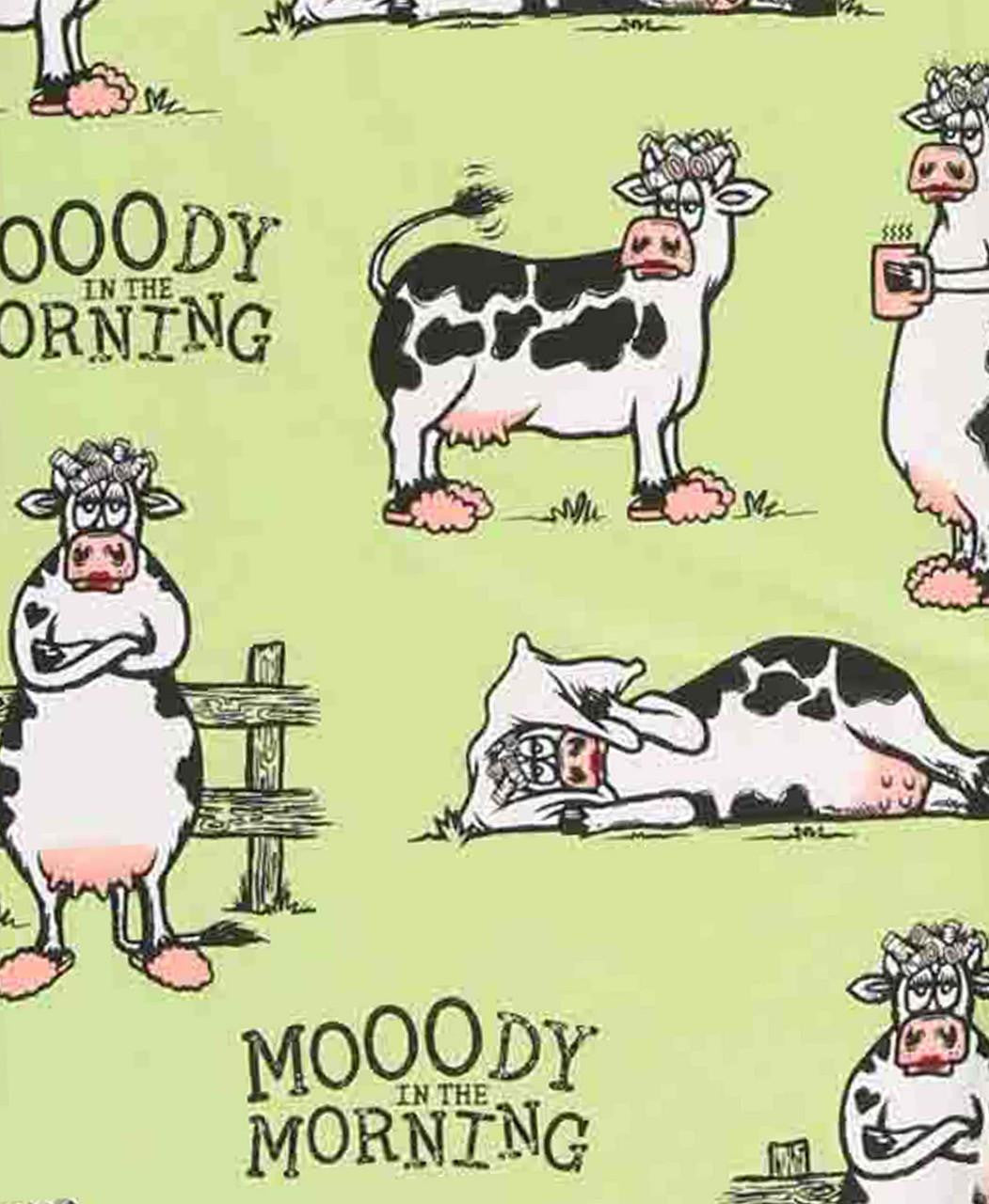 Moody In the Morning Cow PJ Pants