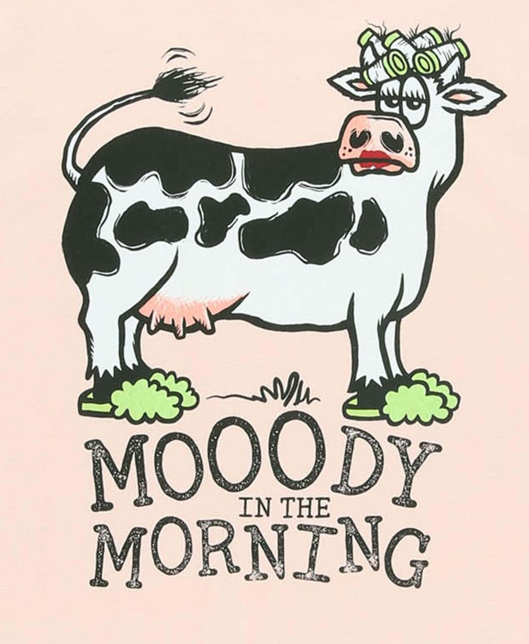 Moody in the Moring Cow PJ Shirt
