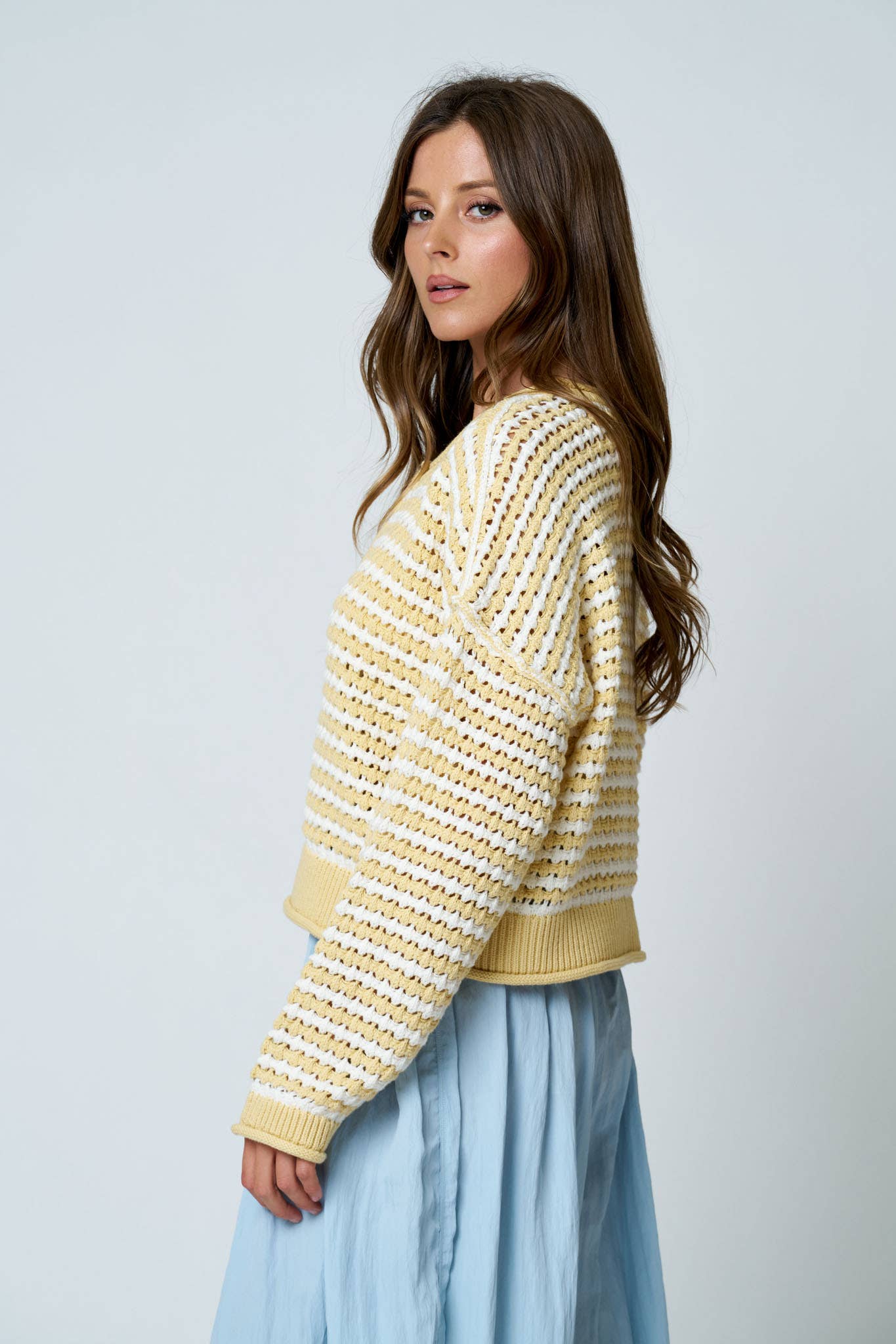 Butter Yellow Stripe Cardigan