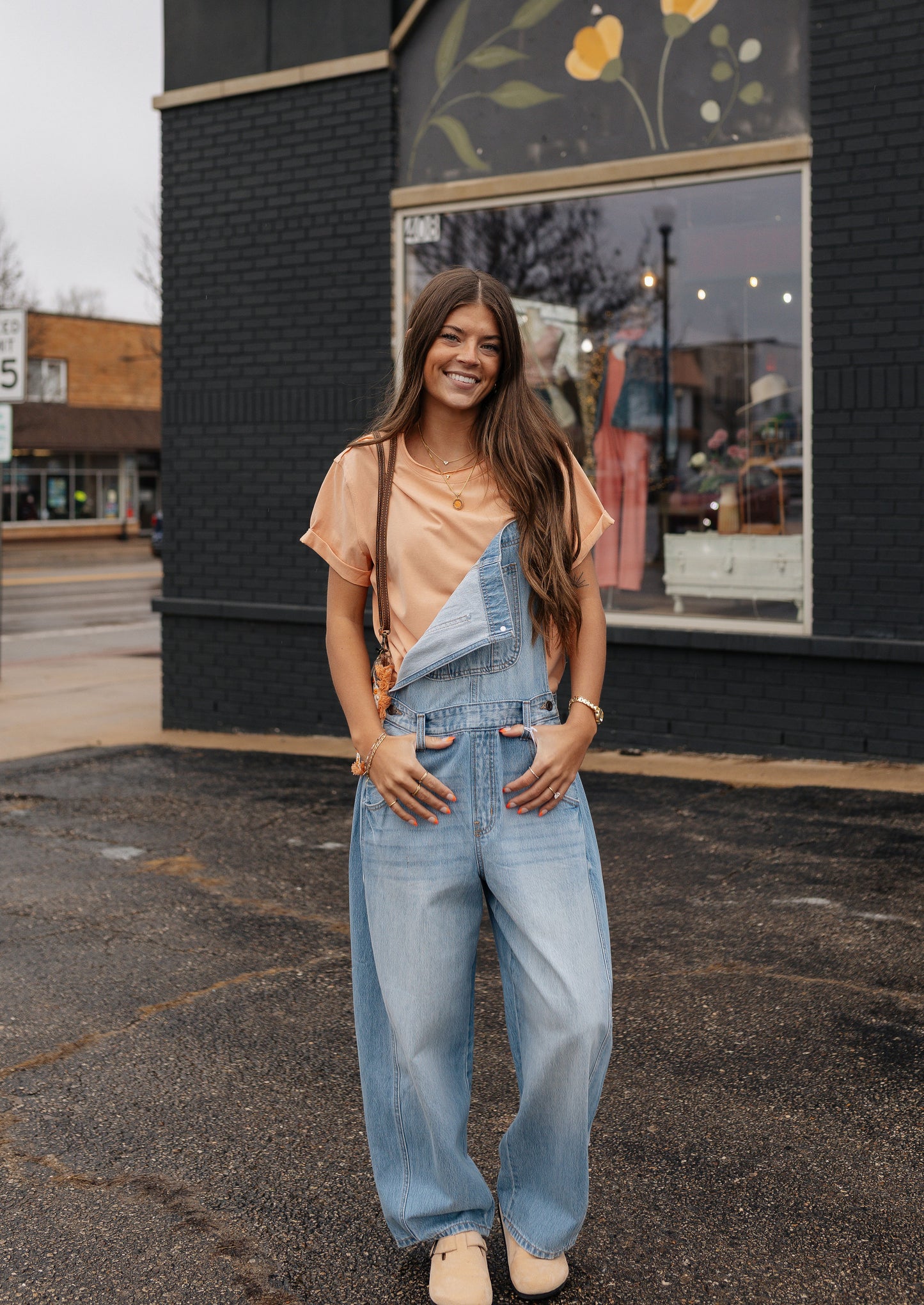 Mid Waisted Barrel Overall