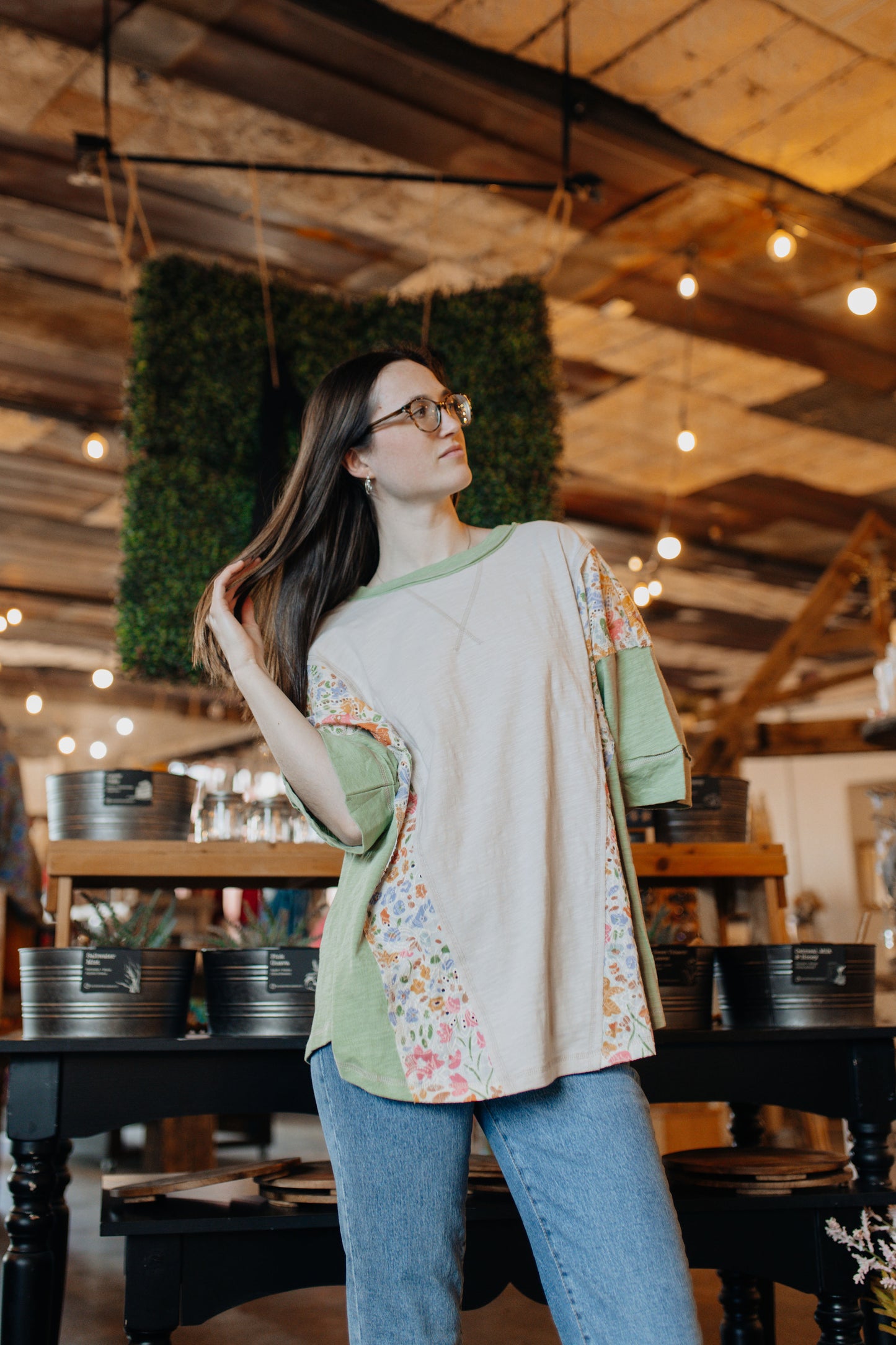Spring Floral Patchwork Tee