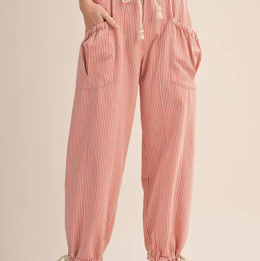 Mauve Stripe Joggers