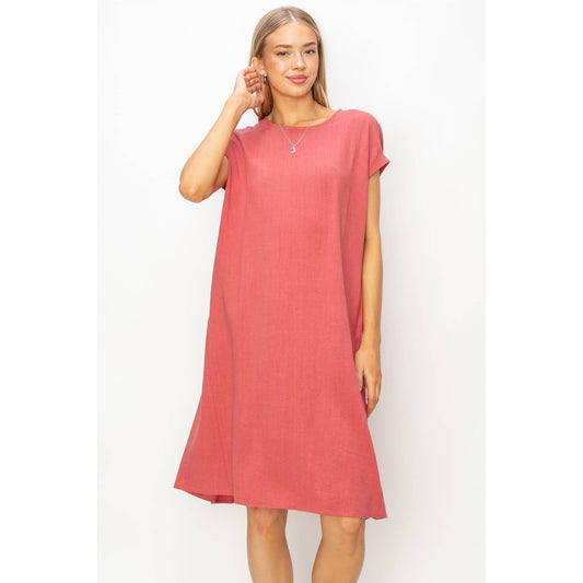 Linen Oversized Midi Dress