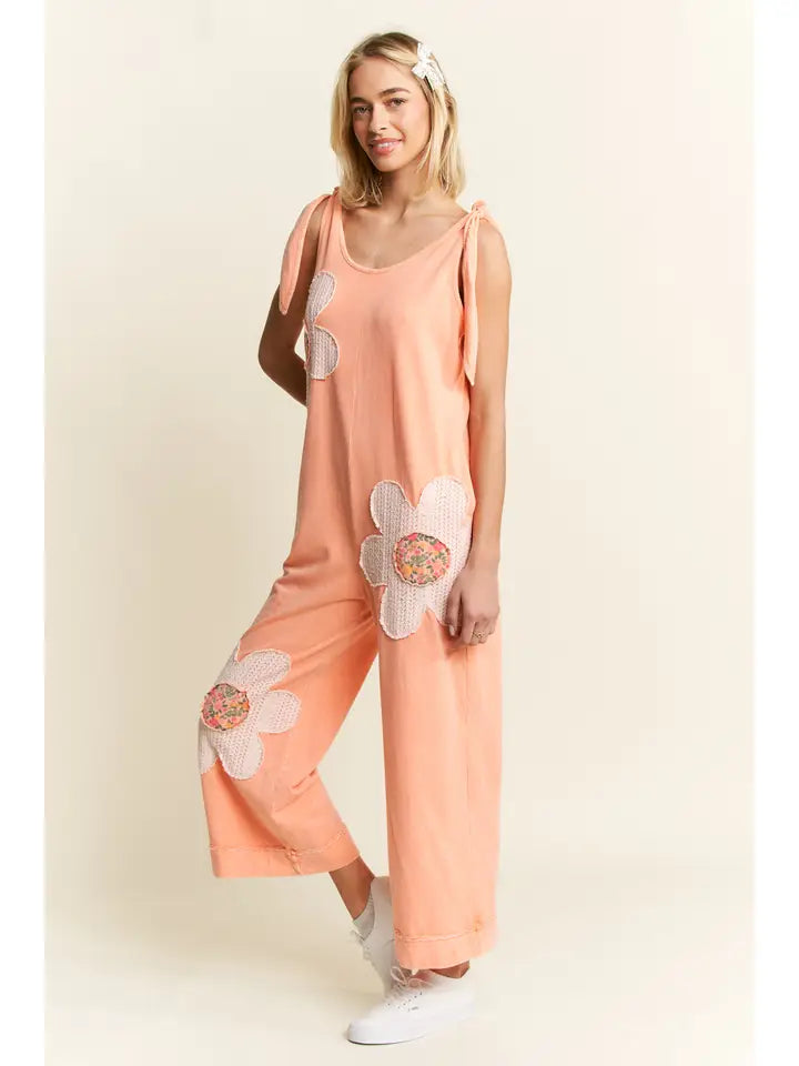 Papaya Floral Jumpsuit