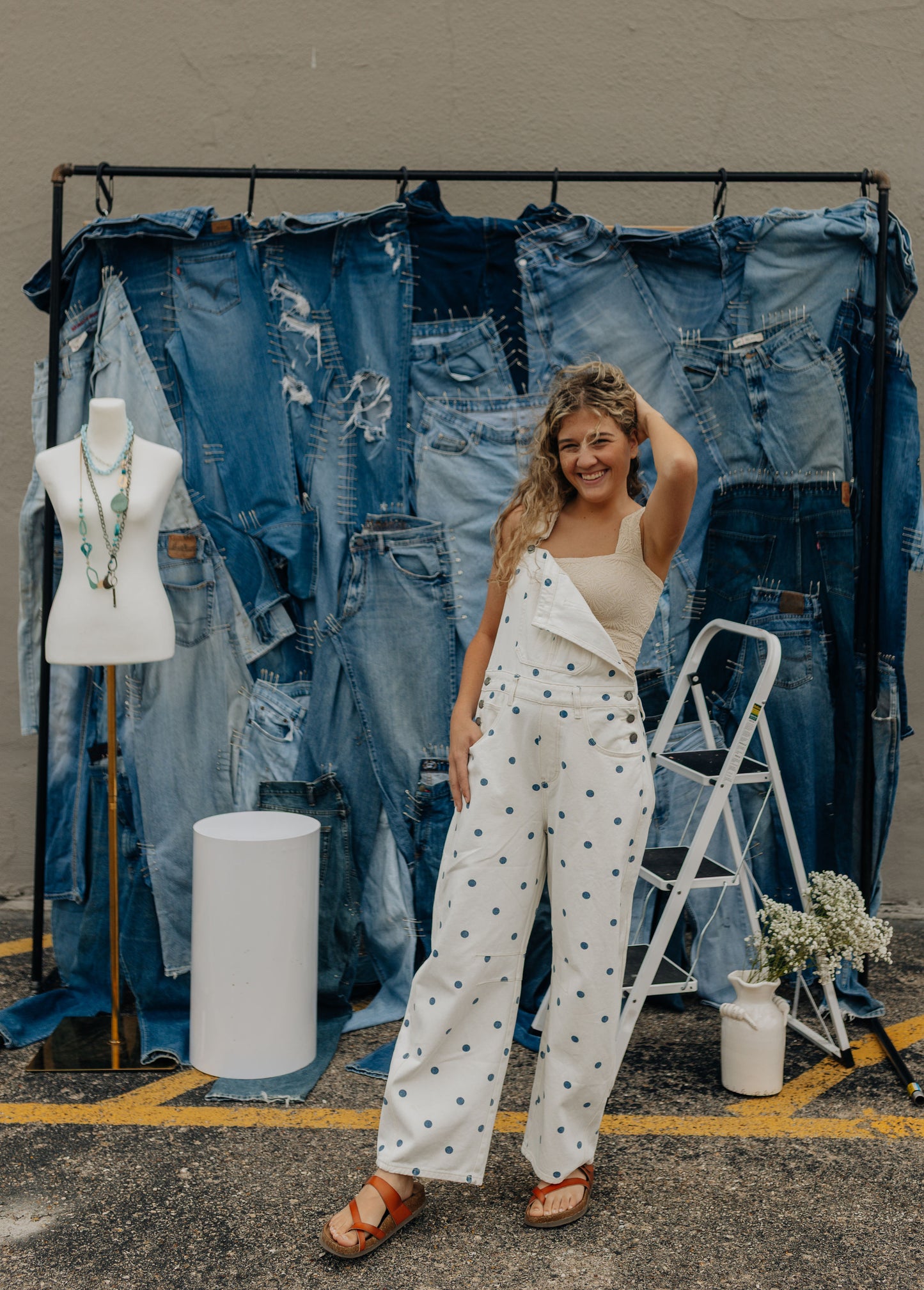 Polka Dot Overalls
