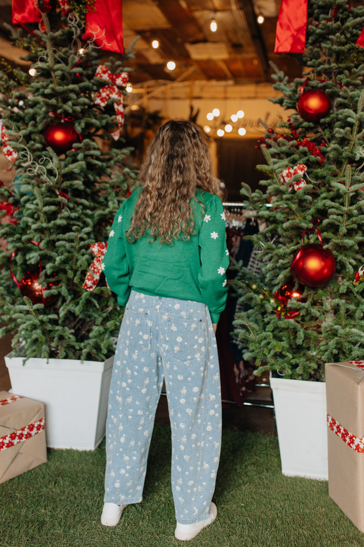 Wild Rose Barrel Jean