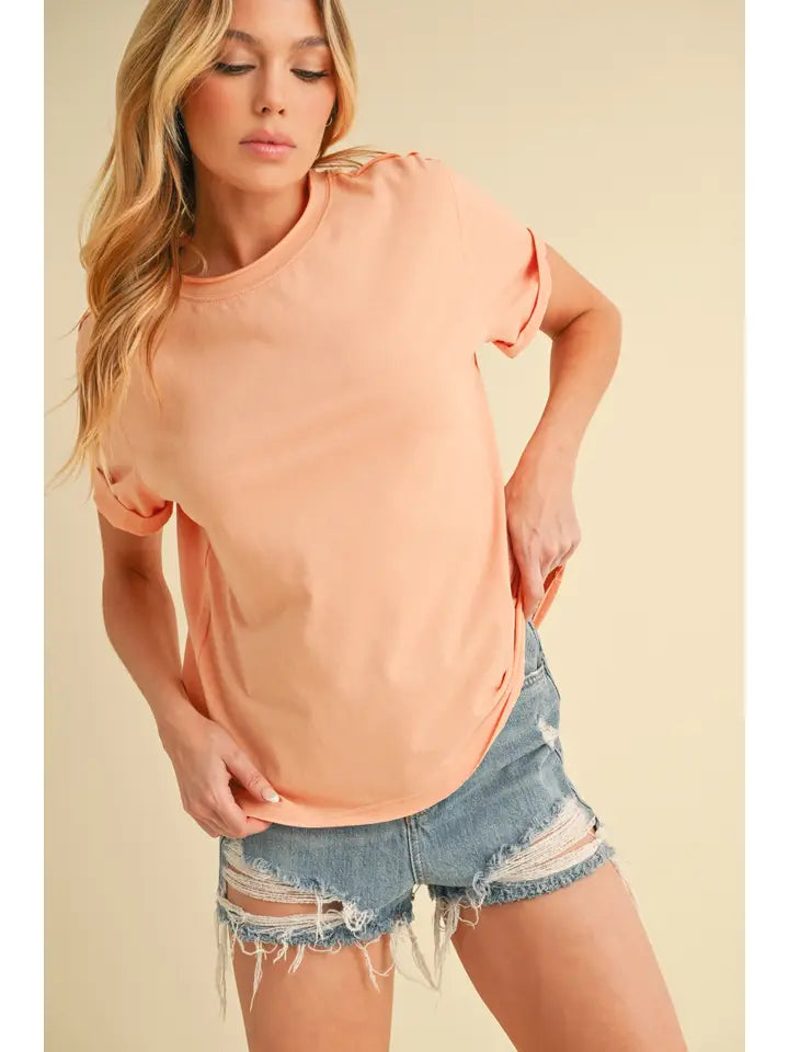 Brianna's Basic Peach Tee