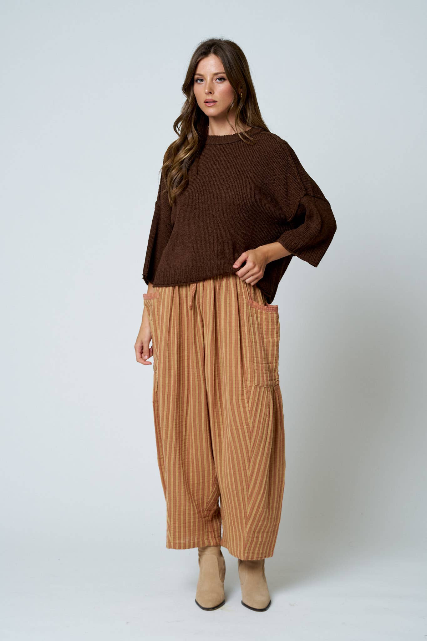 Raw Edge Everyday Knit - Chocolate Brown