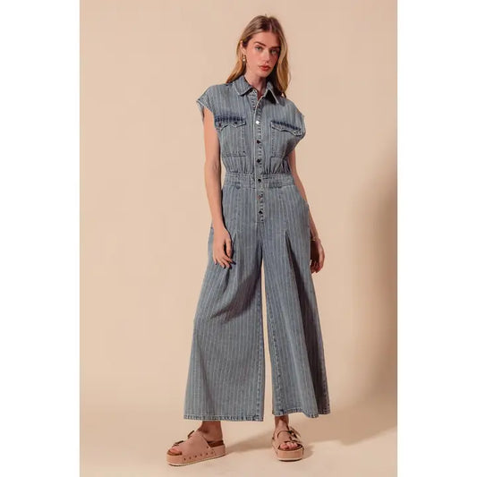 Pinstripe Jumpsuit
