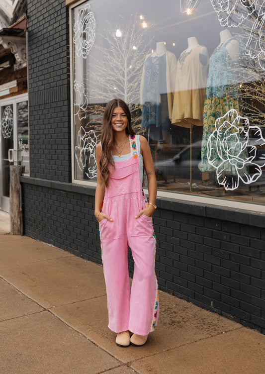 Bubblegum Crochet Jumpsuit